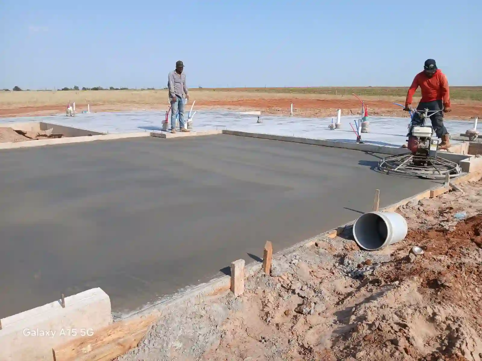 Slab-on-grade with compacted base — Residential foundation, Piedmont, OK